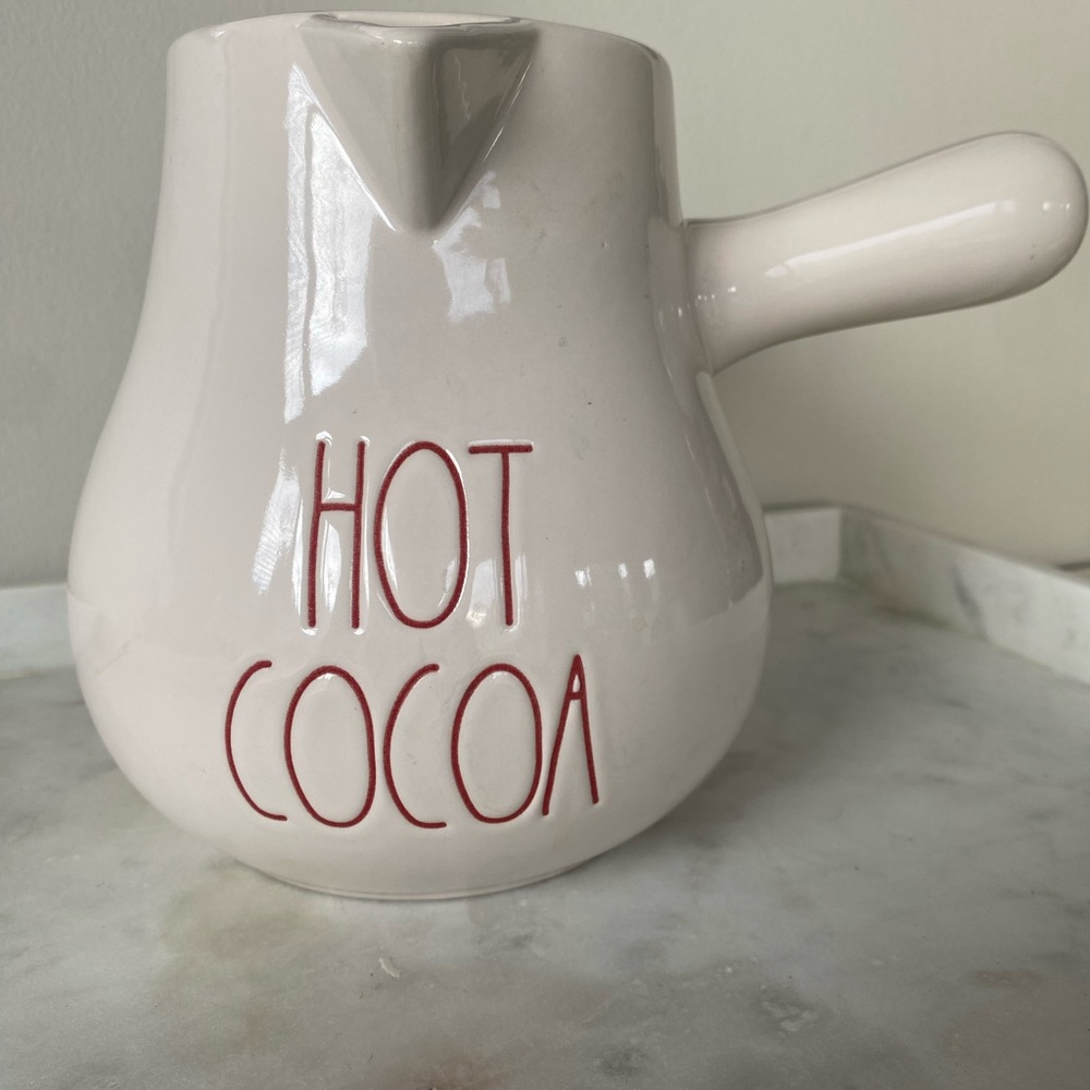 Rae Dunn Cream Hot Cocoa Pitcher